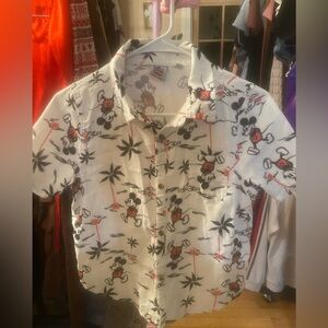 EUC Junk Food Clothing White and Black Mickey Mouse Shirt